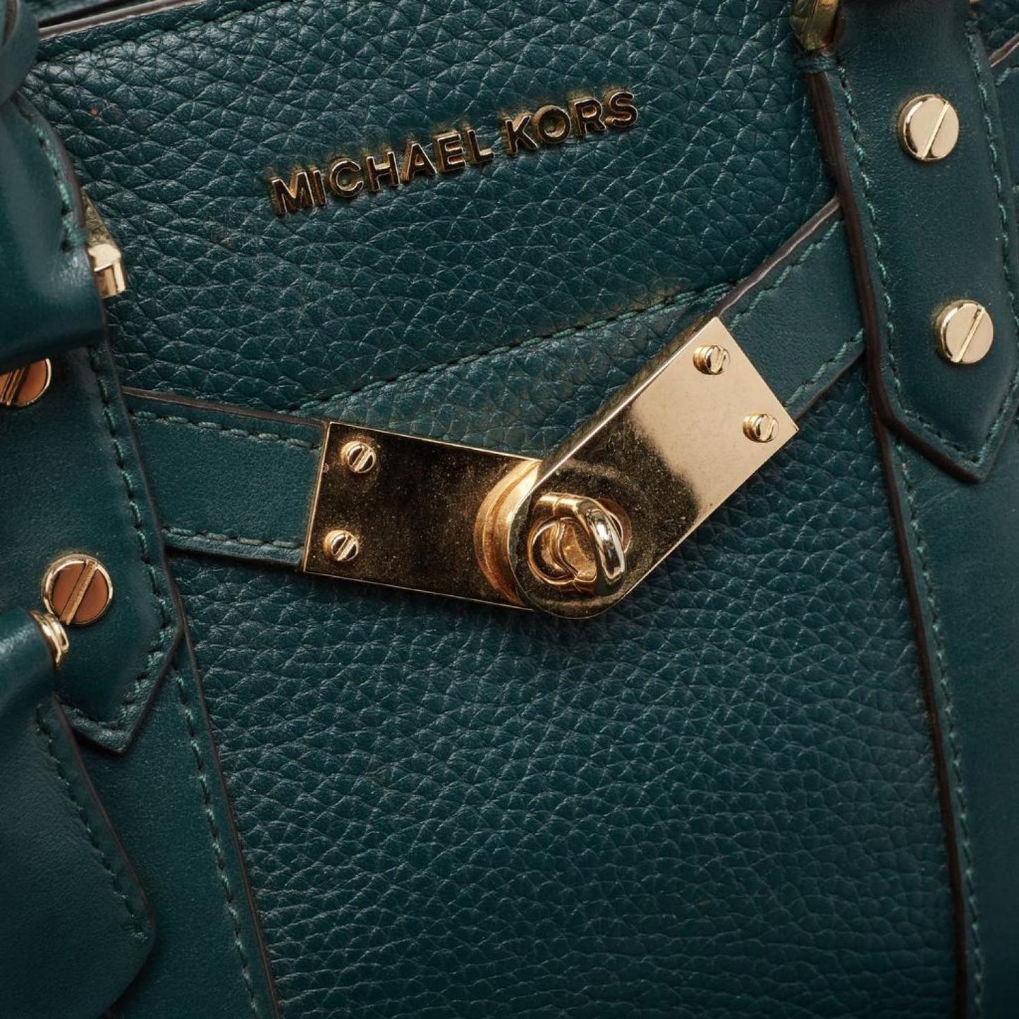 Michael Kors Dark Leather Nouveau Hamilton Tote