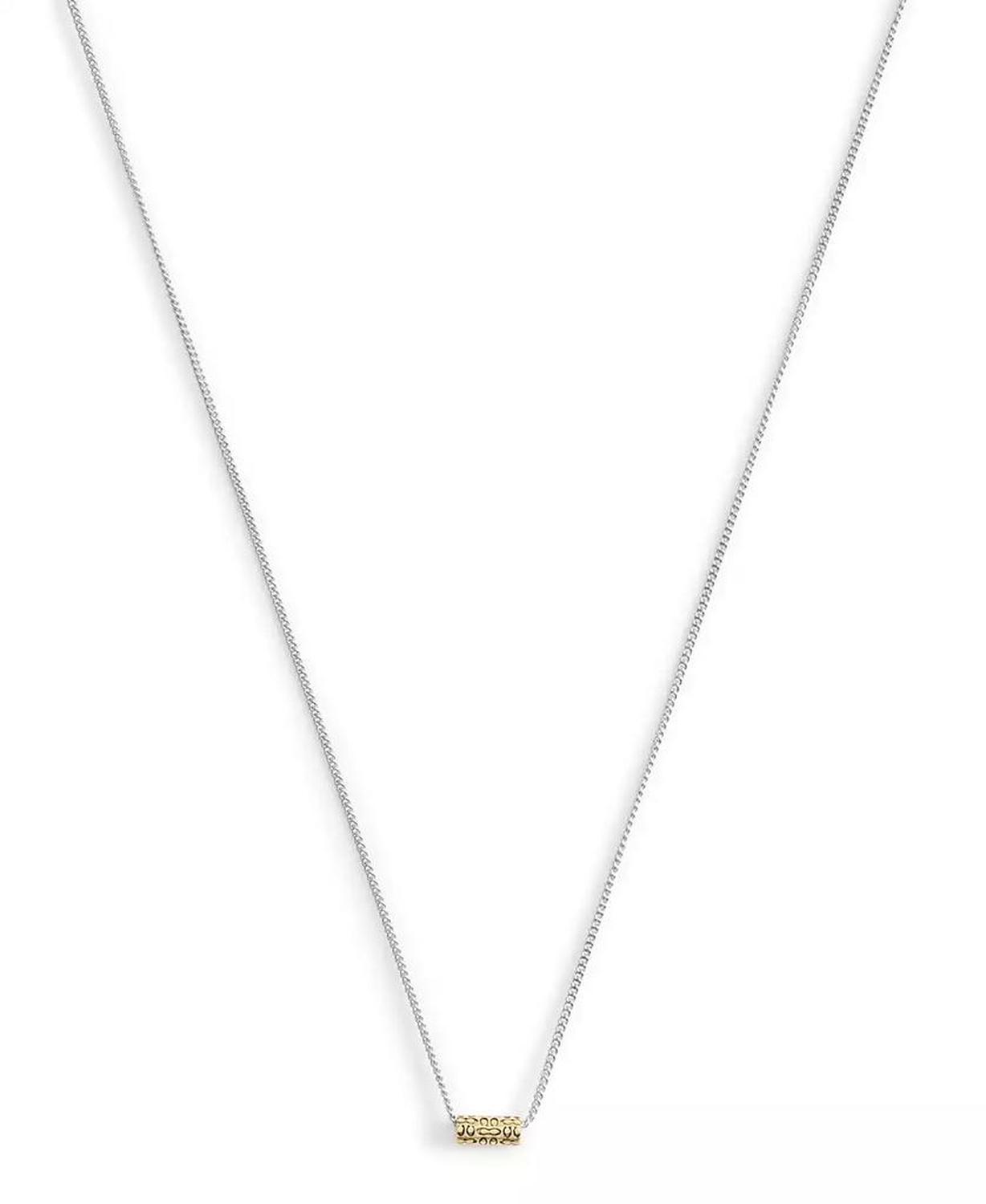 Signature Quilted Tube Pendant Necklace
