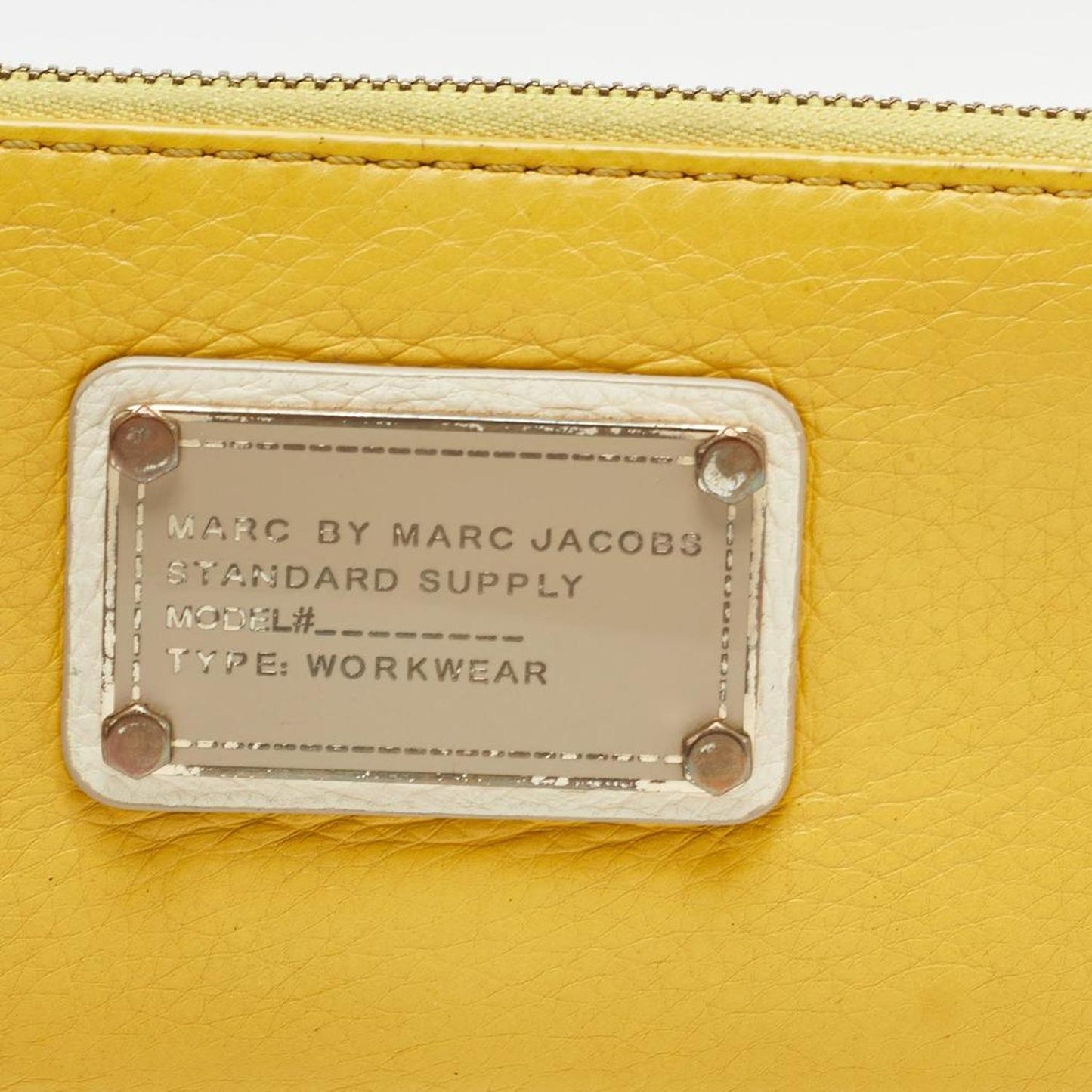 Marc By Marc Jacobs Yellow Leather Classic Q Zip Around Wallet