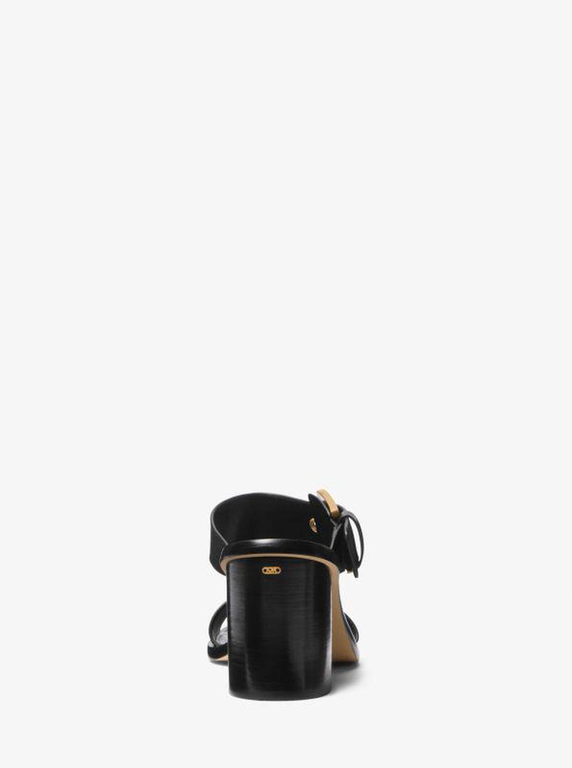 Irene Leather Block Heel Sandal