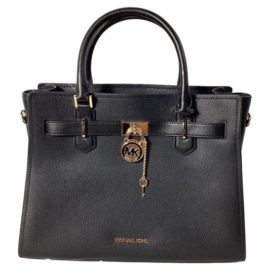 Hamilton Medium Satchel in Black Leather