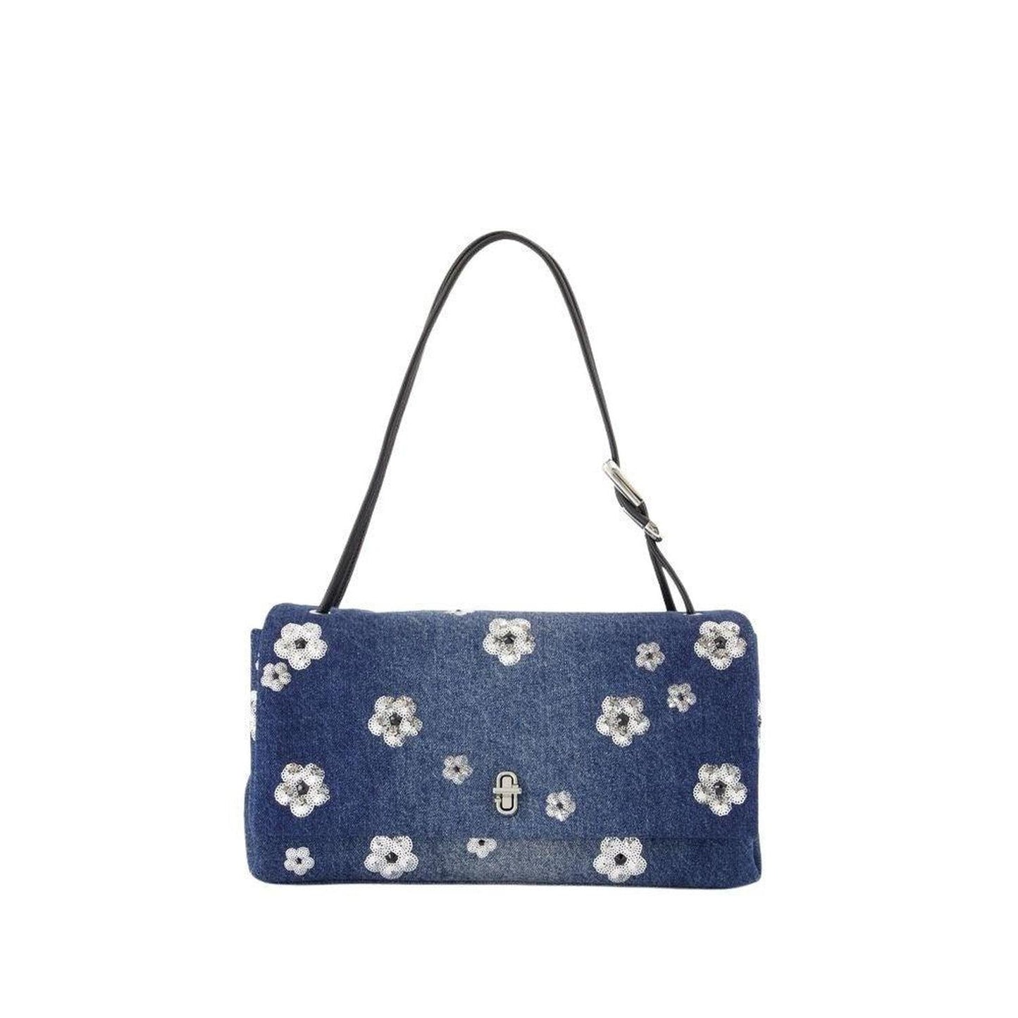 The Large Dual Shoulder Bag - Cotton - Blue