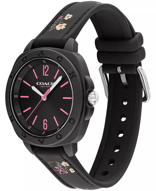 Women's Kitt Black Silicone Strap Watch, 35.4mm