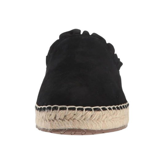 Women's Laila Suede Mule In Black Kid Suede