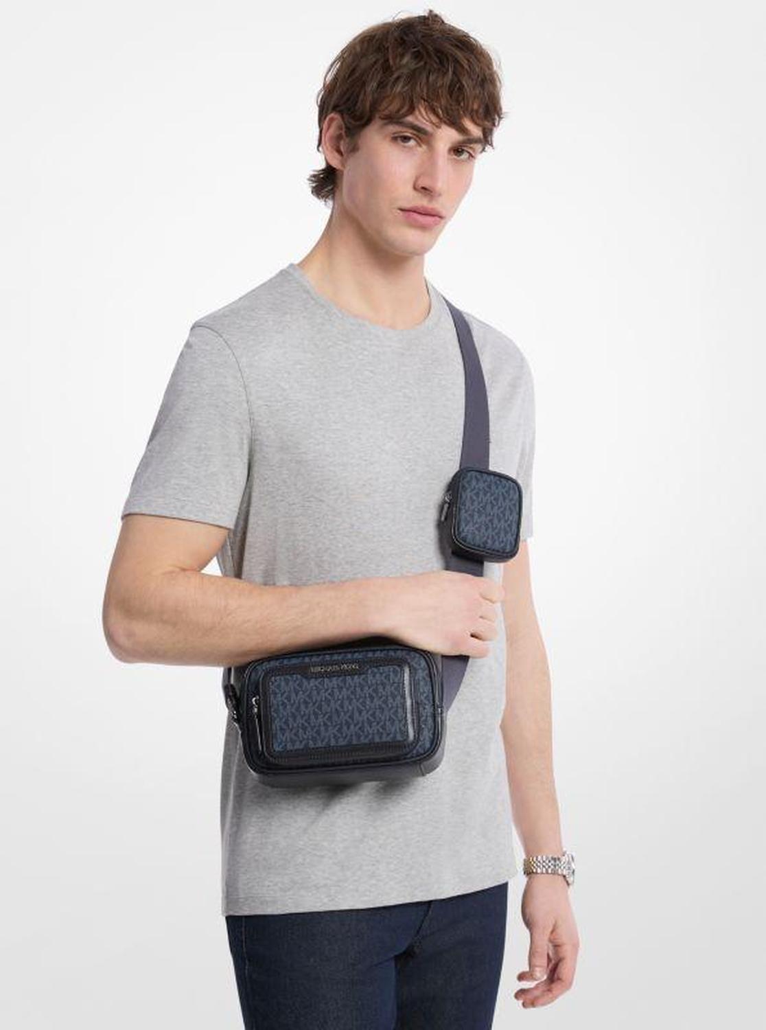 Cooper Signature Logo Camera Crossbody Bag With Pouch