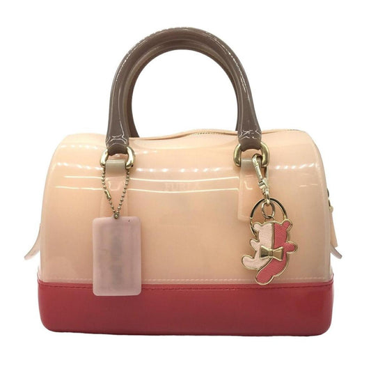 Candy  pink  Pvc Beach Bag Boston Bag Handbag (Pre-Owned)