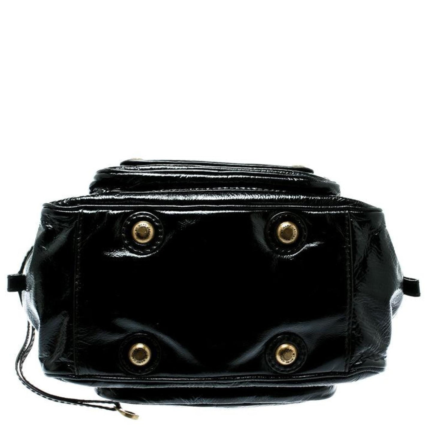 Marc By Marc Jacobs Laminated Leather Zip Pockets Satchel