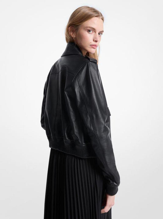 Leather Blouson Jacket