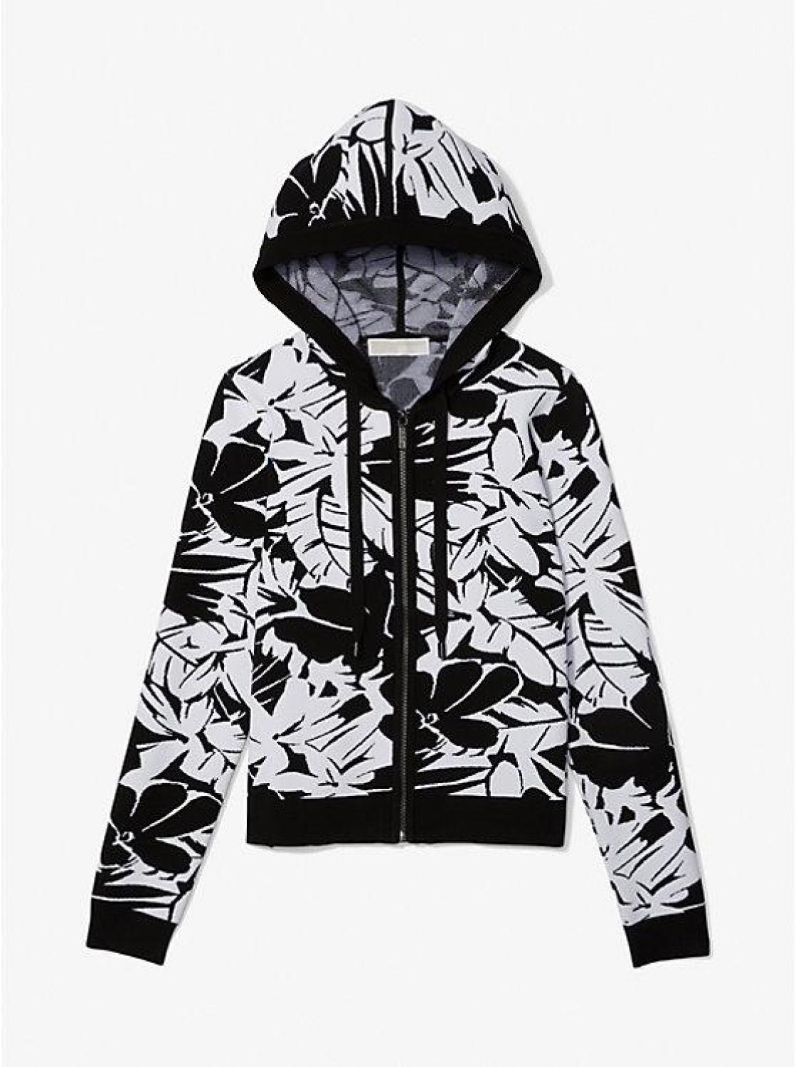 Palm Jacquard Zip-Up Hoodie