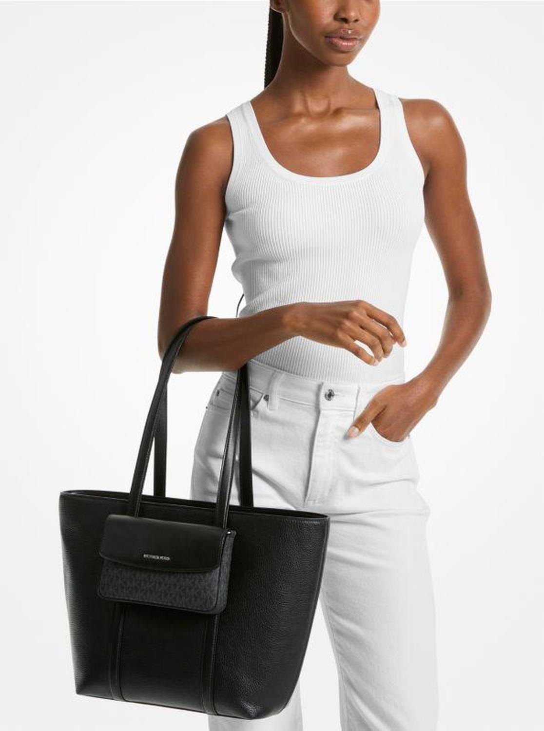 Jet Set Large 2-in-1 Pebbled Leather Tote Bag