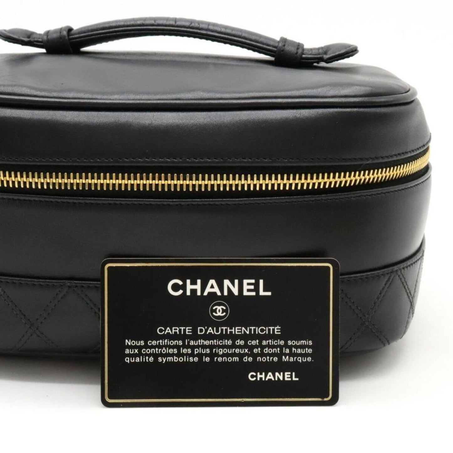 Chanel Vanity Leather Clutch Bag (Pre-Owned)