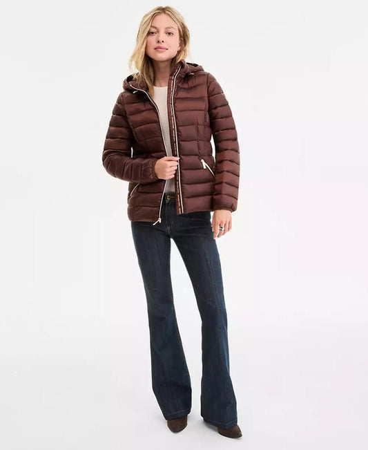 Women's Hooded Shine Packable Puffer Coat, Exclusively at Macy's