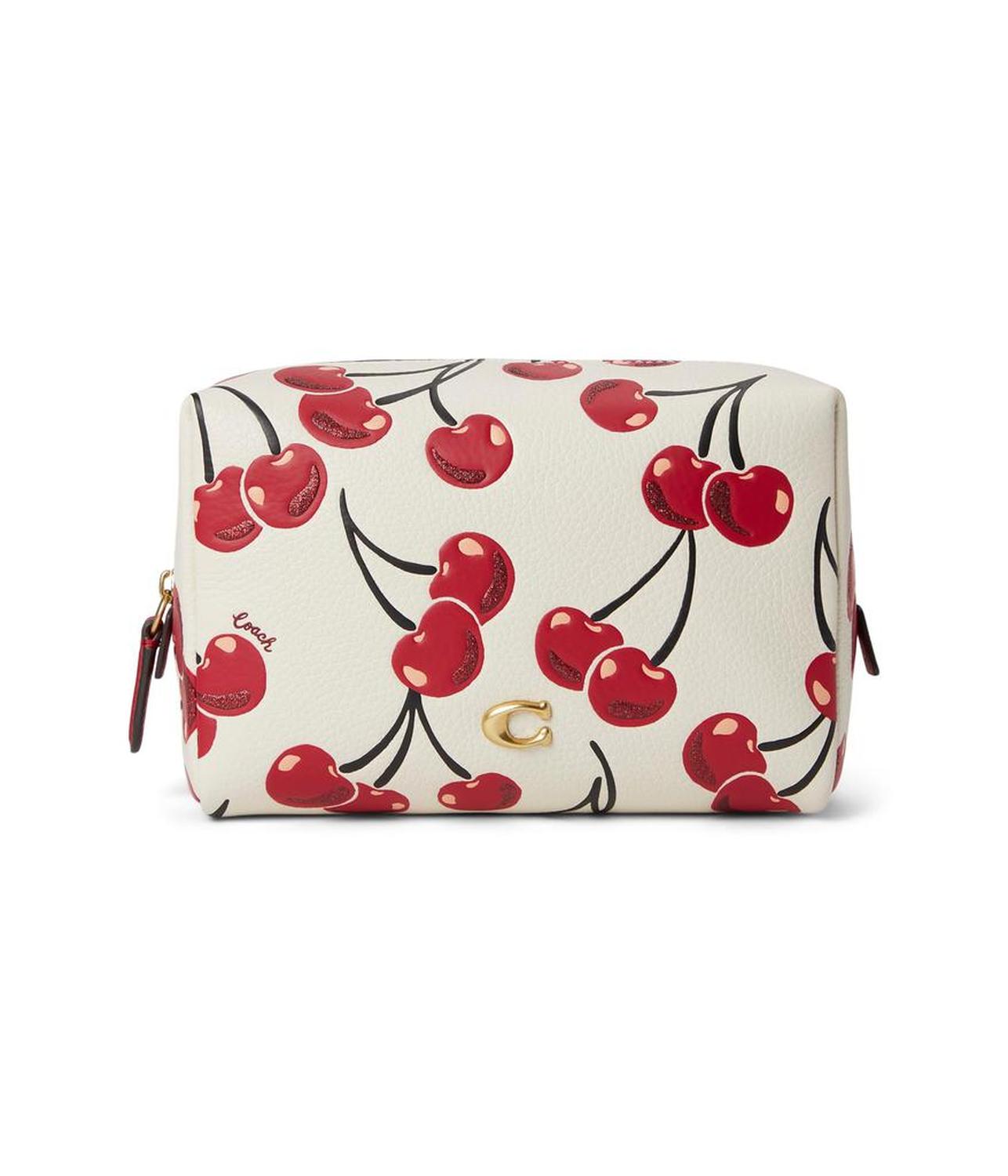 Essential Cosmetic Pouch with Cherry Print