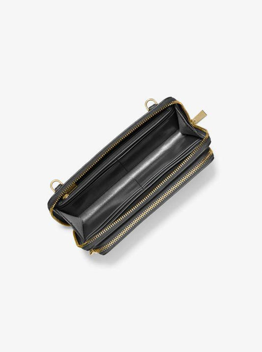 Jet Set Large Pebbled Leather Convertible Crossbody Bag