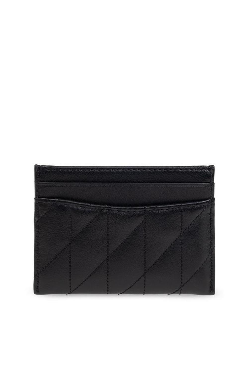 Coach Logo Plaque Quilted Card Case