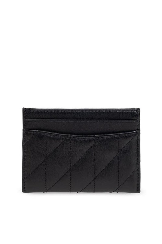 Coach Logo Plaque Quilted Card Case