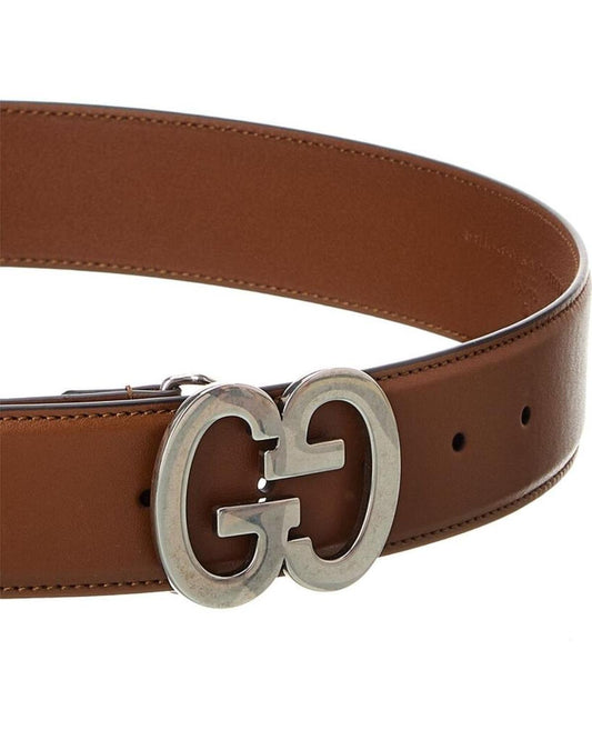 Gucci GG Buckle Leather Belt