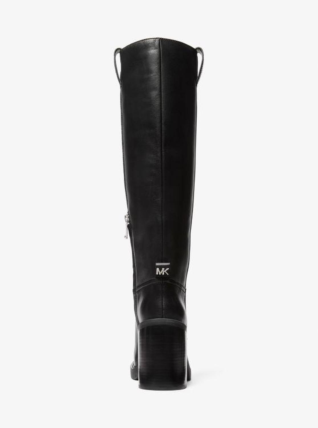 Houston Leather Block Heel Boot