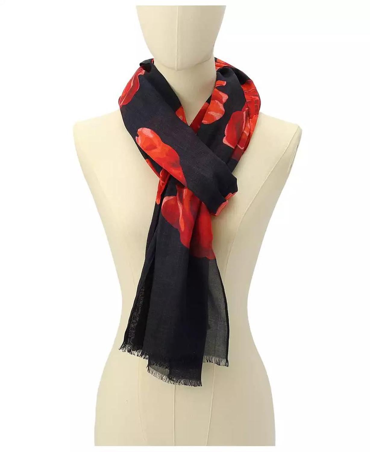 Women's Charming Rose Oblong Scarf