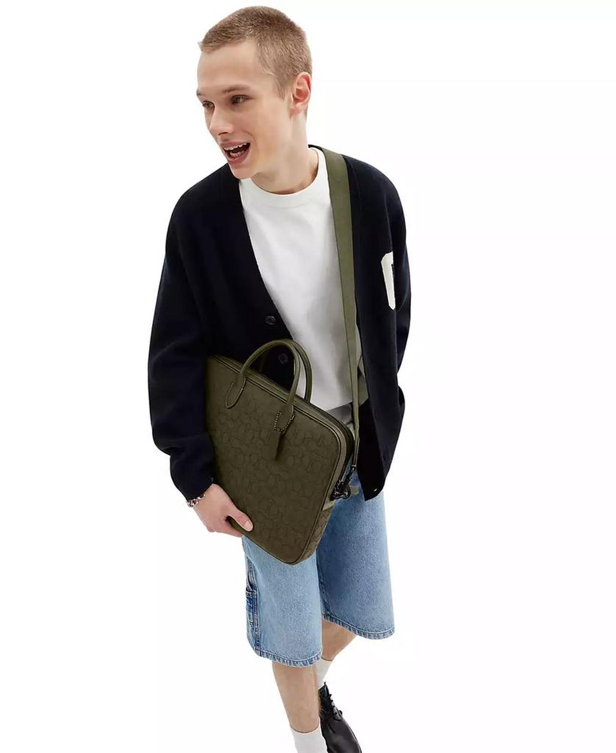Men's Theo Work Signature Jacquard Bag