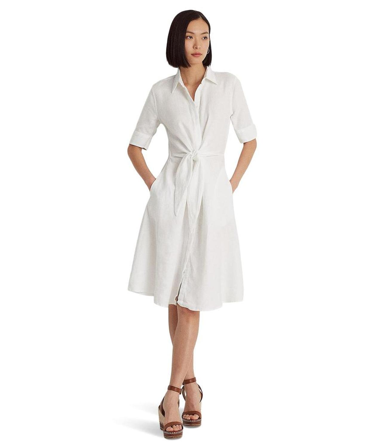 Petite Linen Shirtdress