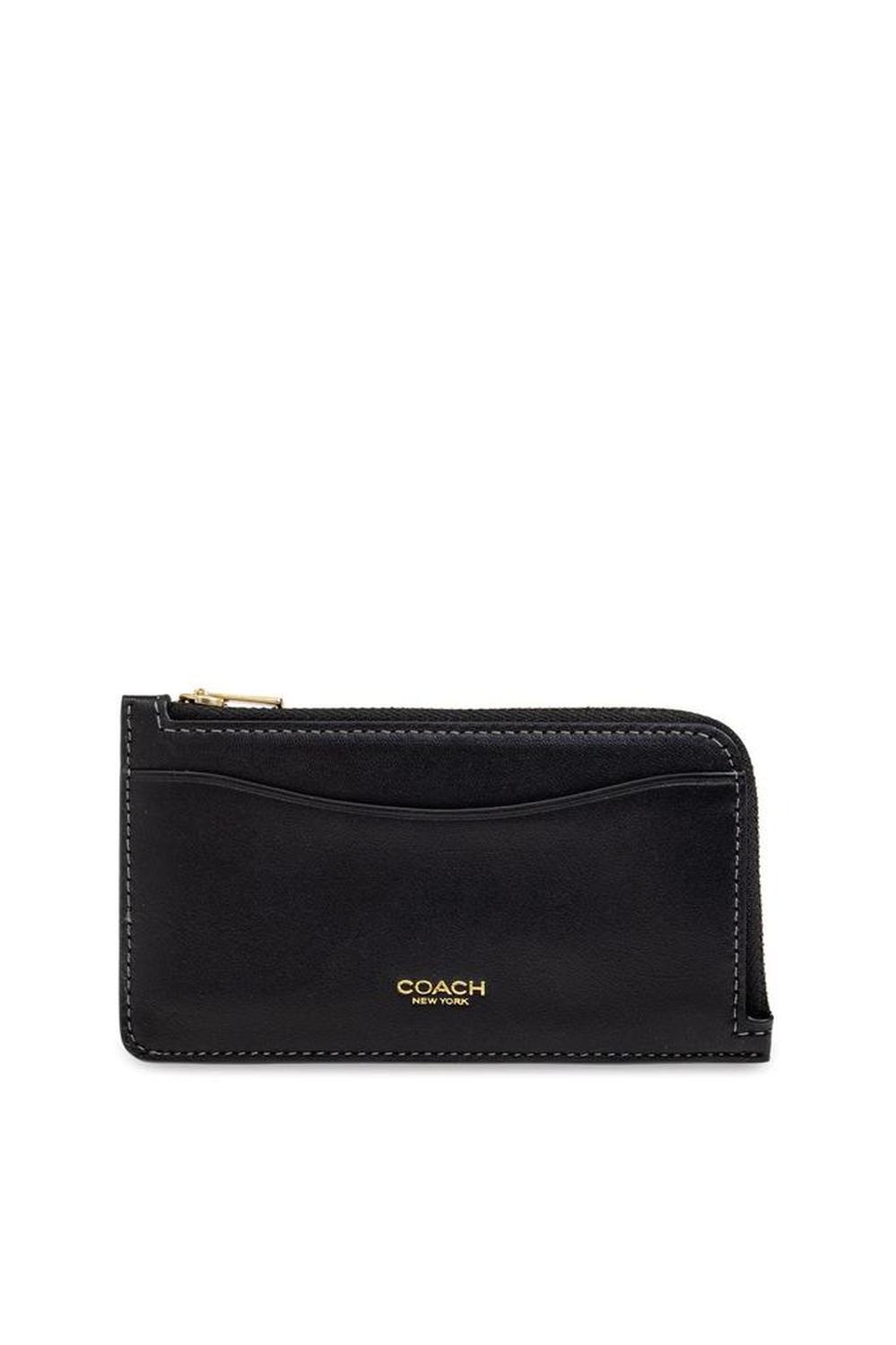 Coach Logo Detailed Zip-Up Wallet