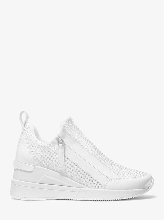 Willis Crystal Embellished Stretch Knit Trainer