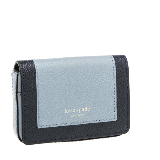 Kate Spade Two Tone Blue Leather Margaux Card Case..