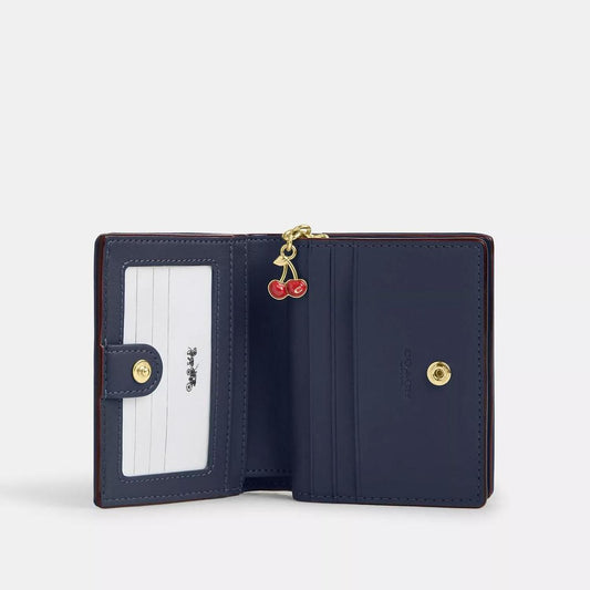 Snap Wallet In Signature Denim