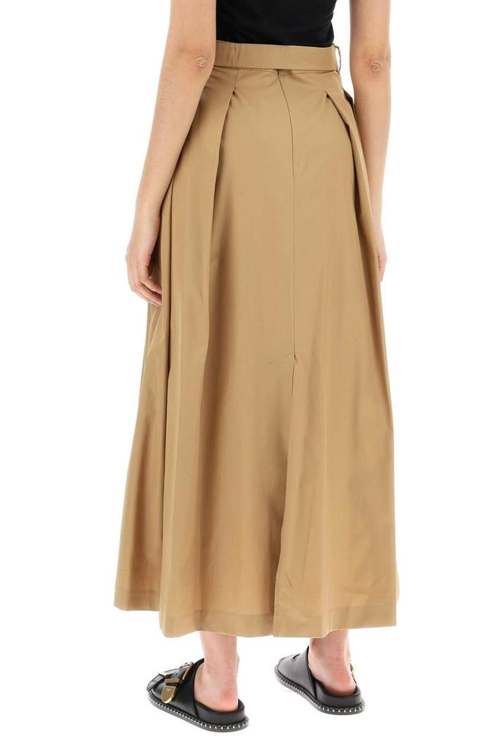 S Max Mara "gilda Cotton Poplin Skirt"
