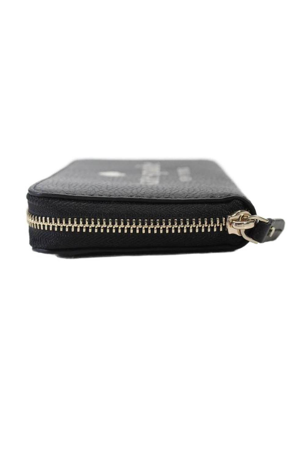 Kate Spade New York Womens Pebbled Leather Large Zip Around Ella Wallet Black