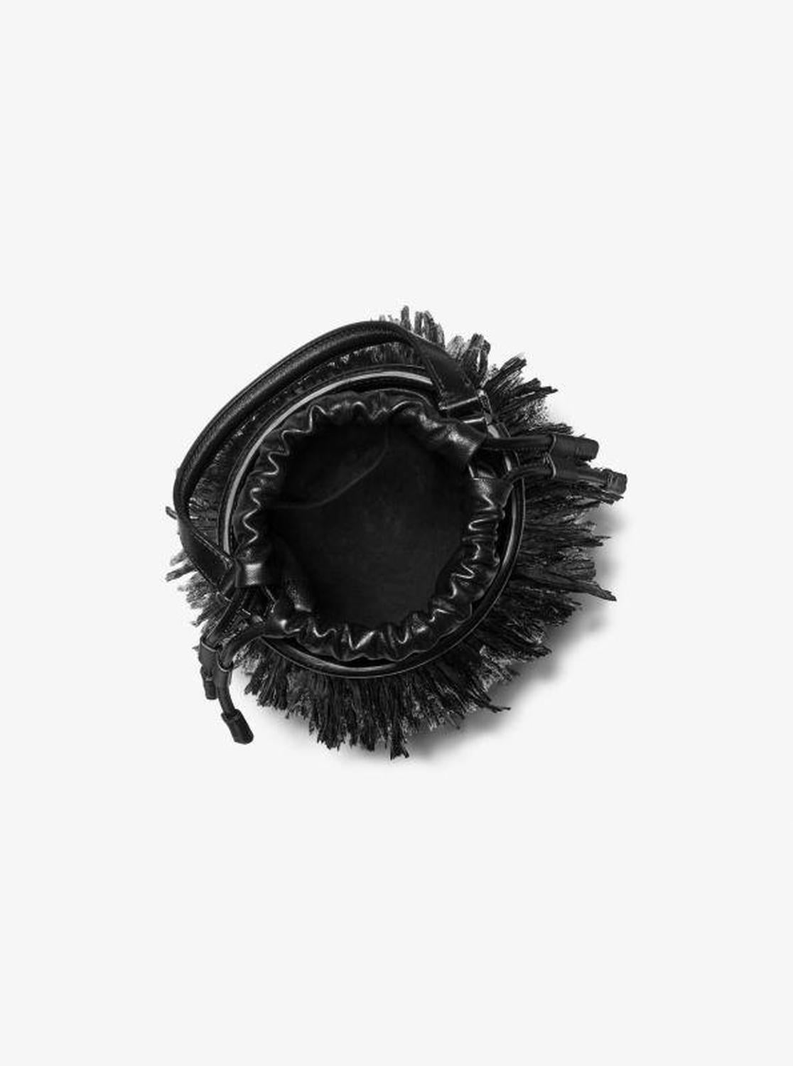 Ischia Mini Leather and Fringe Bucket Bag