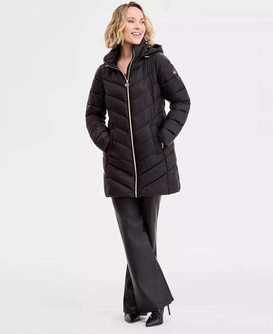 MICHAEL Women's Hooded Packable Puffer Coat, Exclusively at Macy's, P/XSS-XX