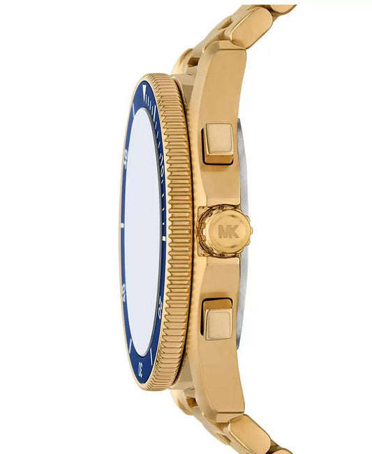 Men's Maritime Chronograph Gold-Tone Stainless Steel Watch, 45mm