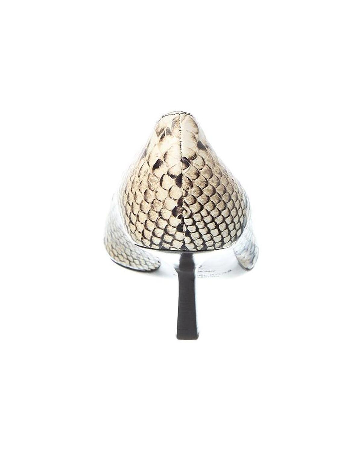 Frankie Runway Python-Embossed Leather Pump