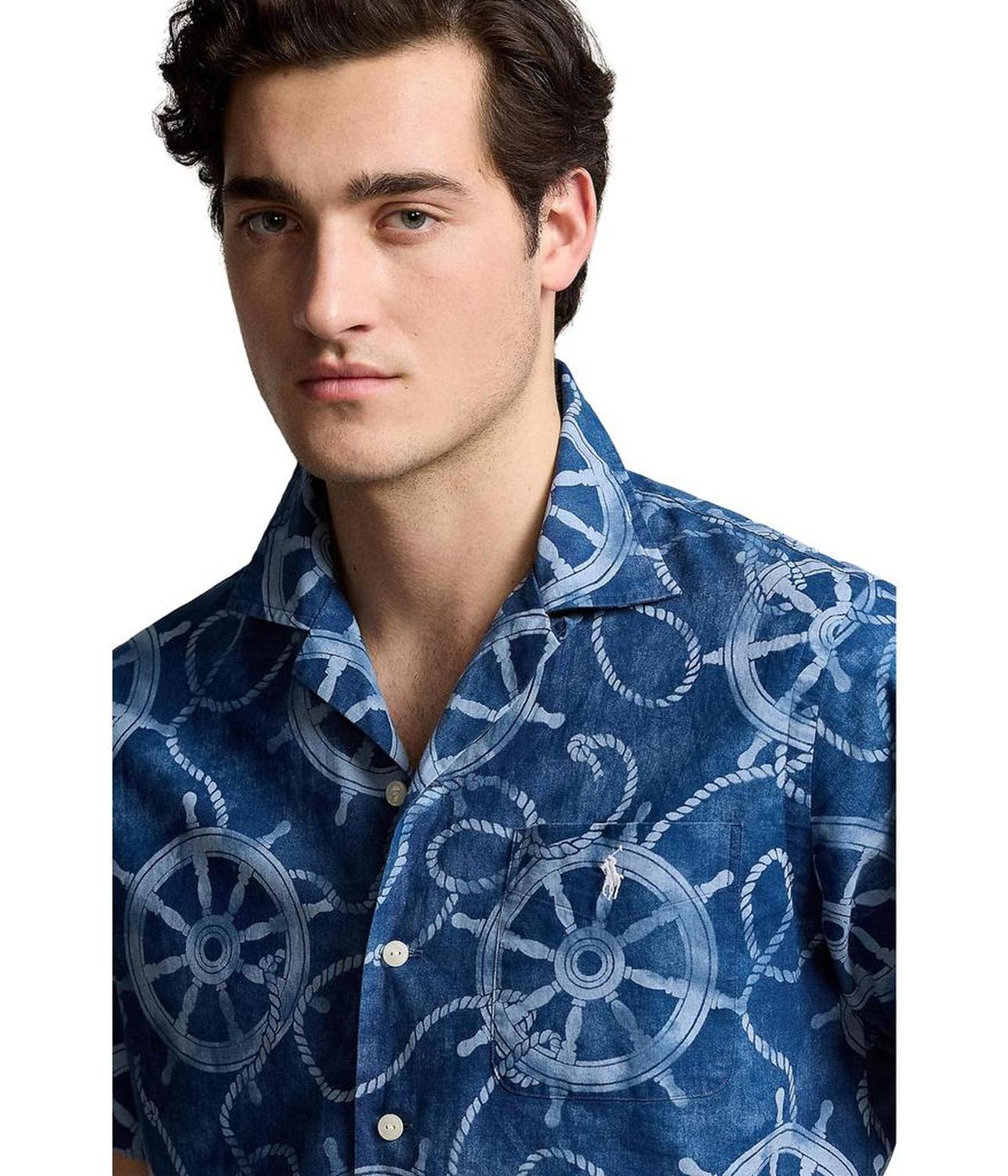 Classic Fit Cotton-Linen Camp Shirt