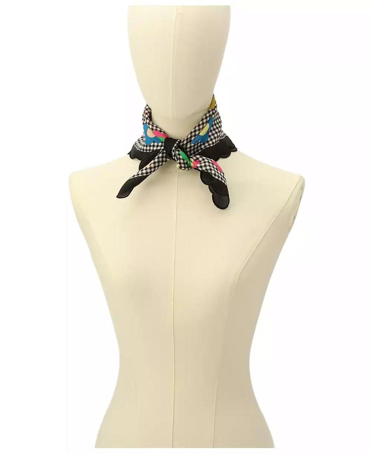 Women's Gingham Garden Bandana Scarf