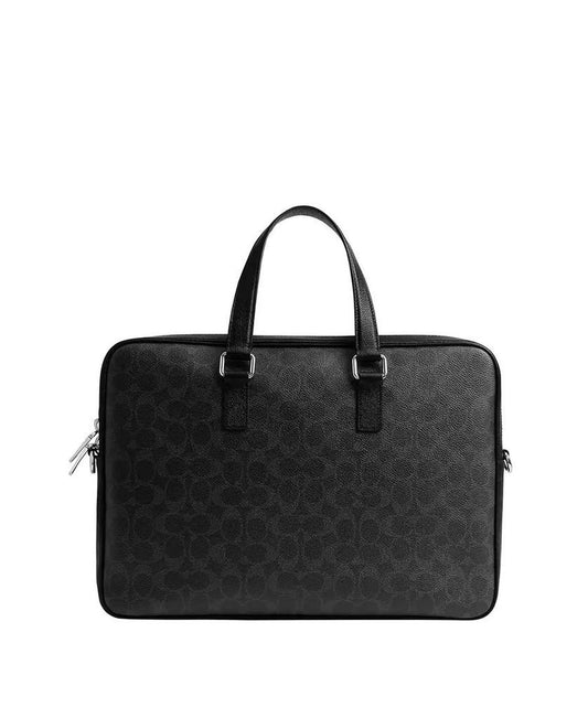 Men's Caden Brief Signature Coated Canvas Laptop Bag