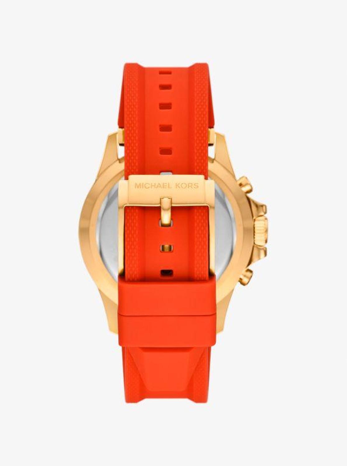 Oversized Everest Gold-Tone and Silicone Watch
