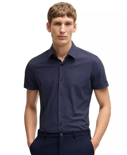 Men's Performance-Stretch Slim-Fit Dress Shirt