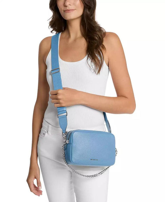 Bryant Medium Leather Double Zip Chain Camera Crossbody