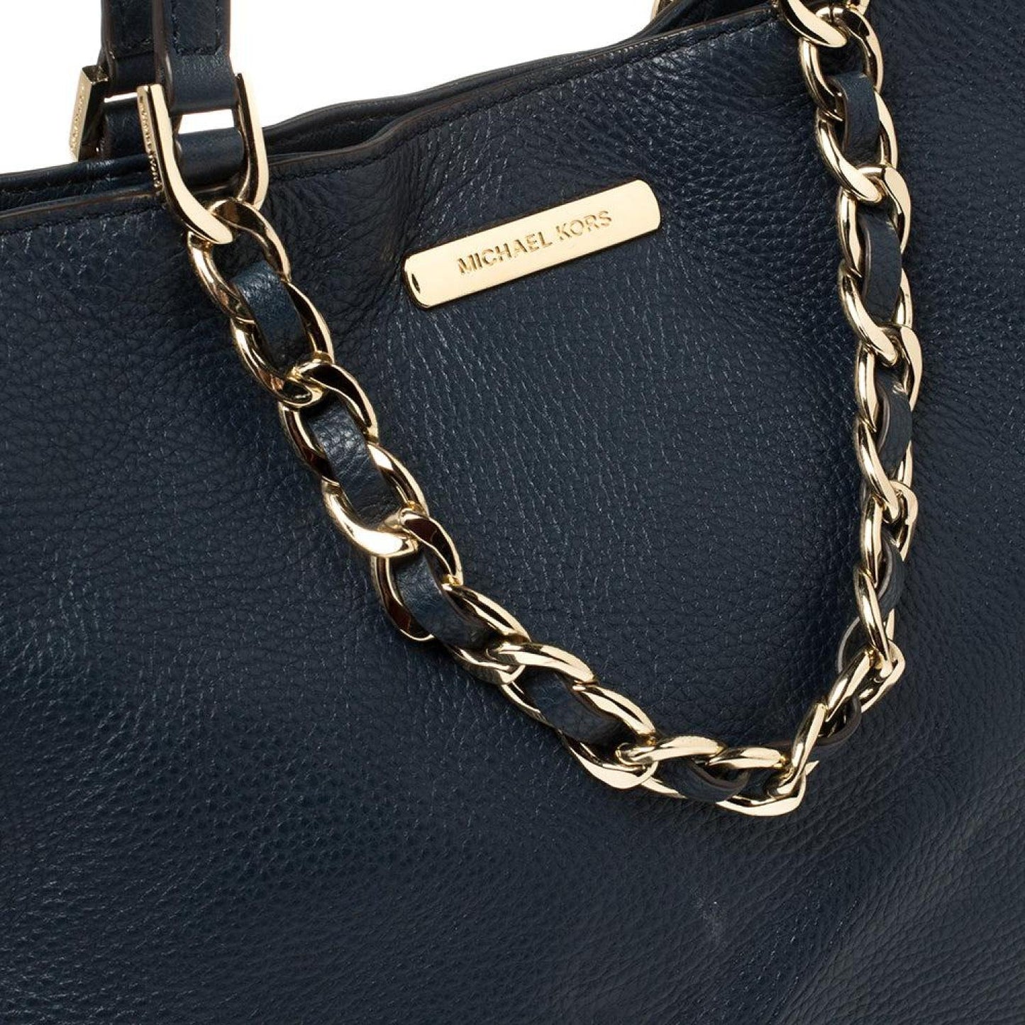 Michael Michael Kors Navy Leather Harper Tote