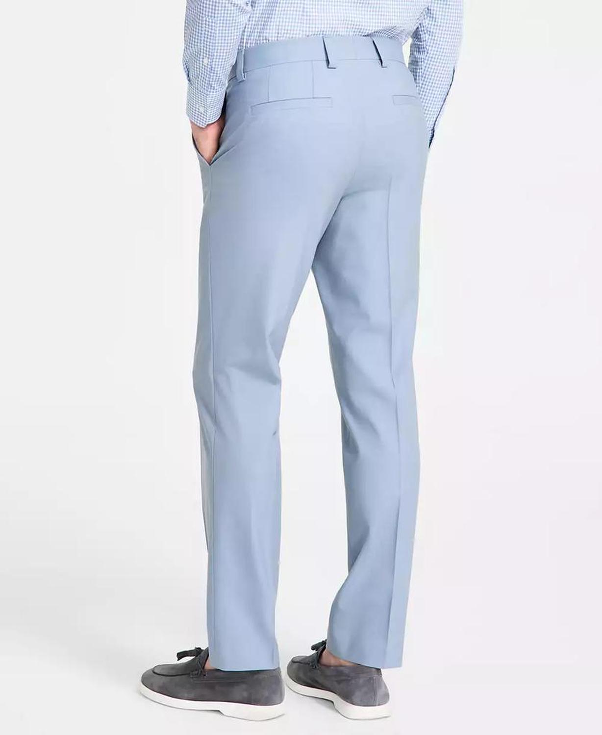 Men's Modern-Fit Wool Blend Suit Pants