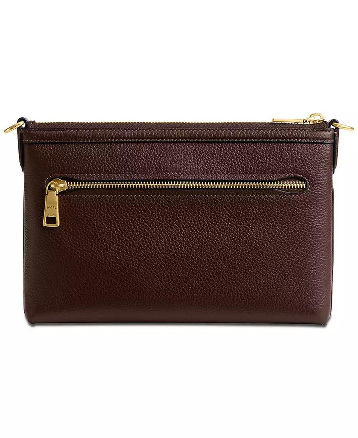 Refined Pebble Leather Legacy Zip Top Smal Crossbody