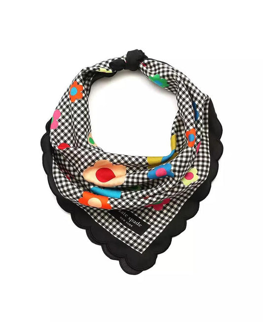 Women's Gingham Garden Bandana Scarf