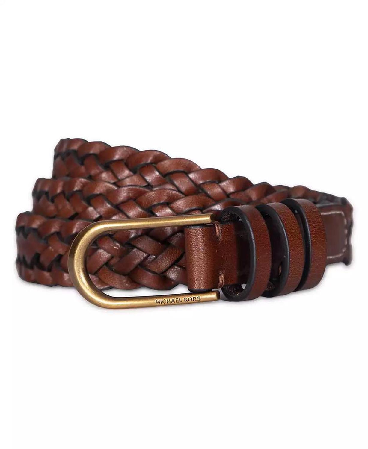 Micheal Kors Women's Braided Leather Belt