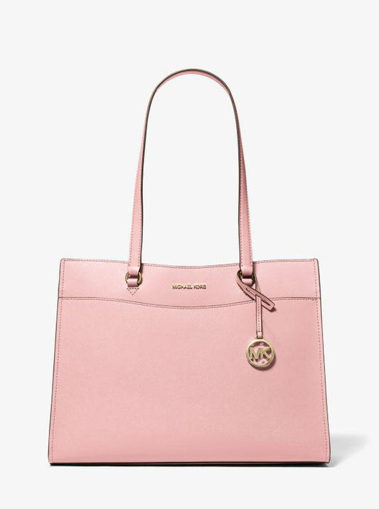 Jet Set Travel Large Saffiano Leather Pocket Tote Bag