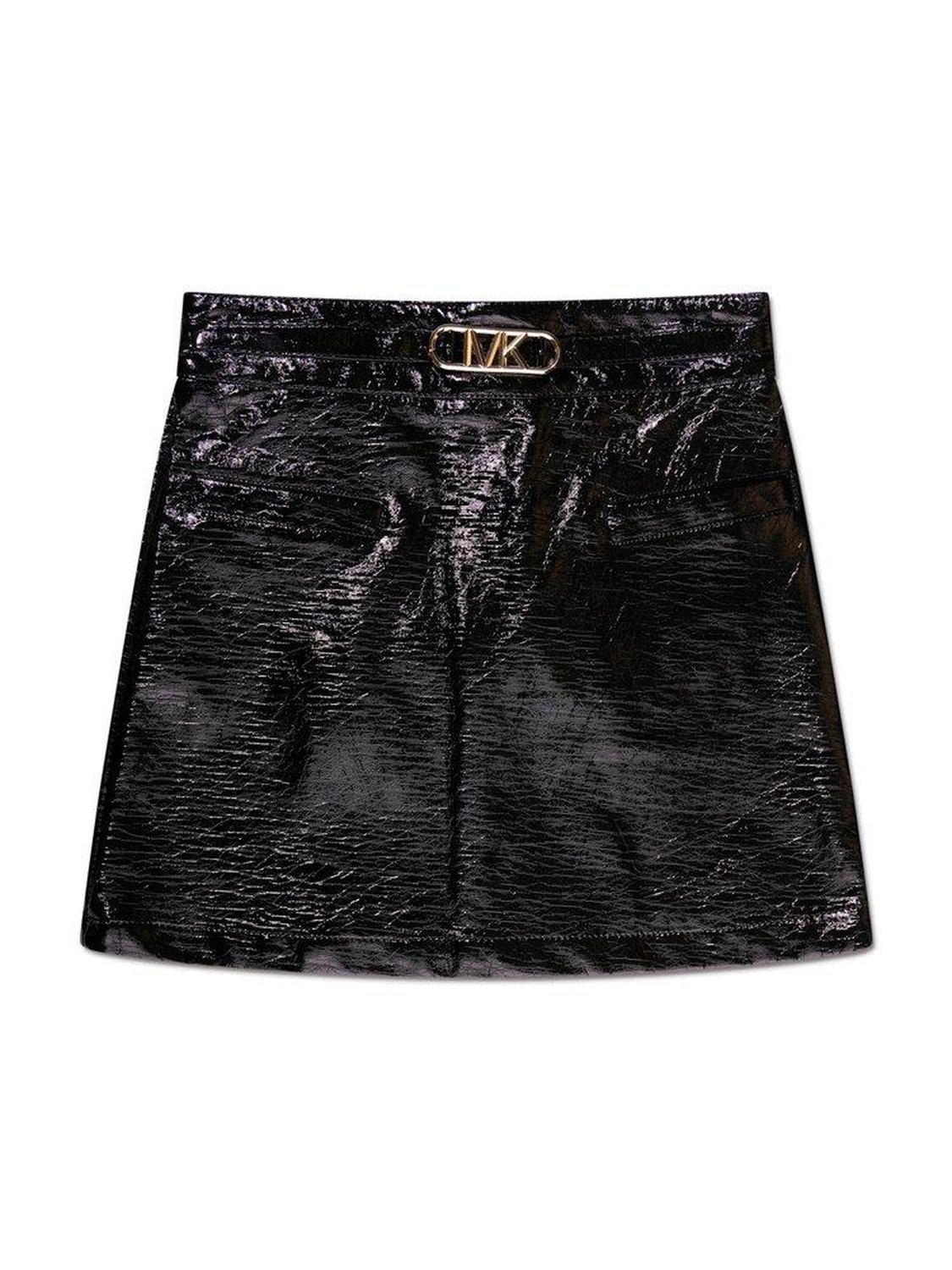 Michael Kors Kids Crinkled Finish Straight Hem Skirt