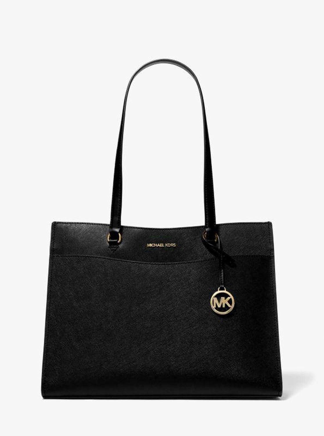 Jet Set Travel Large Saffiano Leather Pocket Tote Bag