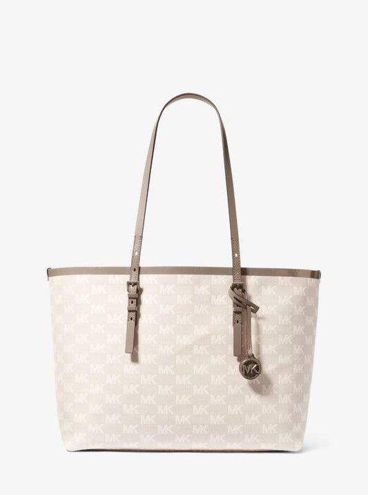 Quinn Large Logo Jacquard Tote Bag with Pouch